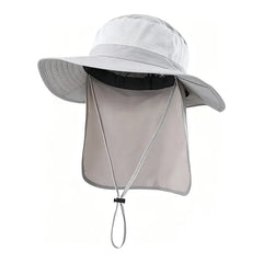 Pălărie de Soare Outdoor pentru Pescuit și Drumeții – Pălărie Pescărească cu Boruri Late, Protecție Cefă Anti-UV, Ușoară și Respirabilă
