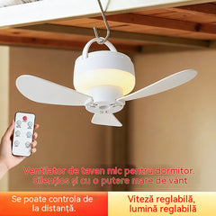 ⏰ Ofertă limitată: Ventilator de tavan reîncărcabil cu lumină LED! 🌬️✨ Include un cablu de alimentare de 1,5 metri.