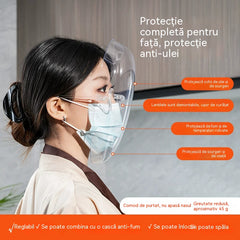 【umpără 1 și primești 1 gratuit】Vizieră de protecție transparentă cu acoperire completă