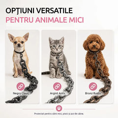 【Efect Comic Garantat】Lesă Gigant Simulată din Plastic Ușor pentru Animale de Companie, Lanț Fals Oversized pentru Câini Mici și Pisici (3 Culori) ✨