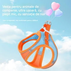 🐶🐱✨Ham reflectorizant cu lesă pentru animale de companie | Plimbări mai sigure