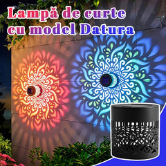 🌈【Cumperi 1, primești 1】Lampă solară de perete / grădină cu model mandala decupat și efect de lumină și umbră