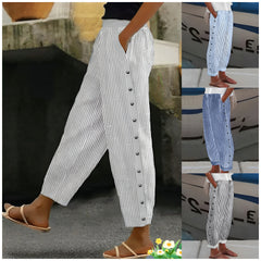 😍💕【XS-5XL】💕Pantaloni casual cu dungi pentru femei