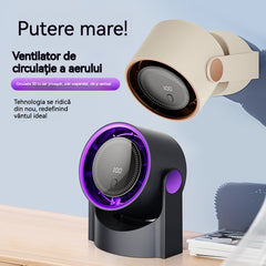 🧊🍃 Nou ventilator de birou tip turbină, fără pale (se poate monta și pe perete)