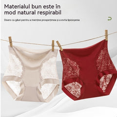 【Cumpără 2, primești 3 gratuit】Chiloți modelatori pentru femei, din dantelă fără cusături, cu elasticitate ridicată, pentru controlul abdomenului, modelatori și pentru ridicarea feselor