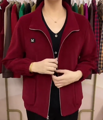 【40–100KG】Új, egyszínű, laza kord kabát nagy méretben – kényelmes, divatos, mindenhez passzol