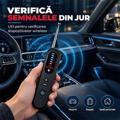 🛡️ Detector Inteligent Multifuncțional T01 – Protecție Anti-Spy, Anti-Monitorizare, Scanare Optică & Detectare Semnale Wireless!