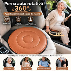 🚗 Perna Auto Rotativă 360° · Rotație Lină · Urcare și Coborâre Fără Efort · Ideală pentru Seniori, Gravide și Recuperare!