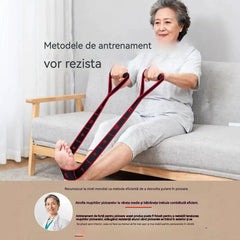 Bandă Elastică Textilă cu Secțiuni Numerotate pentru Kinetoterapie și Recuperare, Centură de Rezistență pentru Întărirea Musculaturii Picioarelor și Șoldurilor la Domiciliu