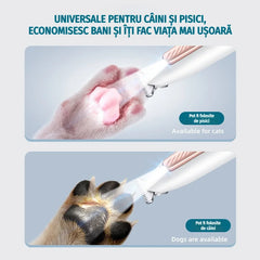 🐾 Aparat de tuns pentru animale de companie cu lumină LED