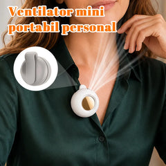 【2 buc】Mini Ventilator Portabil cu Clip pentru Haine, Rotație Ajustabilă 360°, Răcorire Ultra-Silențioasă, Flux de Aer Natural și Sănătos, Reîncărcabil USB