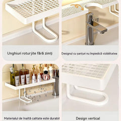 💦🧺 Raft de depozitare minimalist, stil light luxury – ideal pentru baie / chiuvetă