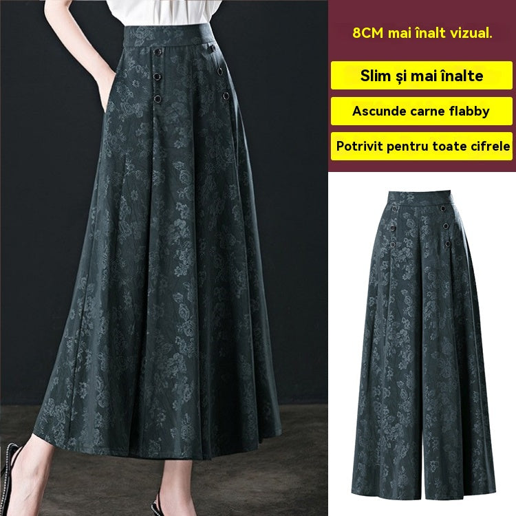 👖【M-5XL】2026, noi pantaloni casual drapeați cu talie înaltă și picioare largi