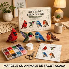 Kit de Creativitate Mărgele 3D Modele Animale, Set DIY Lucru Manual pentru Copii și Adulți, Set Complet de Confecționat Figurine