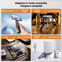 📱 Suport Universal Premium: Pliabil, Ultra-Stabil și cu Magnet Puternic – Pentru Birou, Bucătărie, Mașină sau Avion! 💻🔥