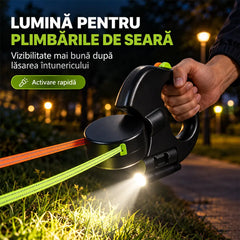 🐕 Lesă Retractabilă Dublă 2 în 1 pentru Doi Câini! Control Independent · Lanternă LED Integrată · Sistem Anti-Încâlcite · Plimbări Confortabile și Sigure!