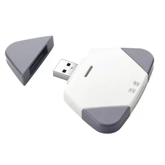 Cititor de Carduri 3 în 1 SD/TF cu Capac Magnetic, Adaptor OTG USB 3.0, Tip-C și Lightning, Compatibil cu iPhone, Android și PC