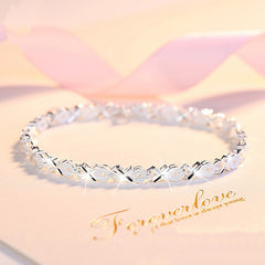 💖🍀Brățară de mână pentru femei, din argint sterling 925, cu trifoi cu patru foi, Love New Fashion【30%OFF】