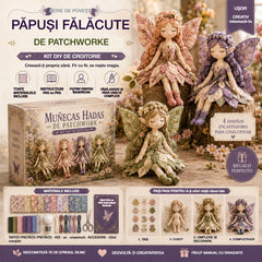 ✨🧚‍♀️ Colecția “Cusături de poveste” – Set DIY pentru păpușă zână din patchwork
