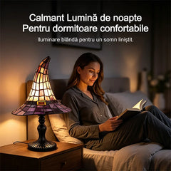 【Noutate Halloween】Veioză Gotică în Formă de Pălărie de Vrăjitoare, Lampă de Veghe Creativă din Rășină cu Efect de Vitraliu Retro! 🔮🧙‍♀️