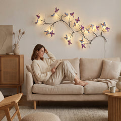 ✨ Ghirlandă Luminoasă LED Flexibilă în Formă de Liană cu Fluturi – Decorează-ți Casa cu o Atmosferă Magică și Caldă 🦋💡