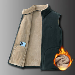 🔥【Korlátozott idejű akció】🧥 Férfi meleg polár mellény – báránygyapjú hatású béléssel (M–5XL)