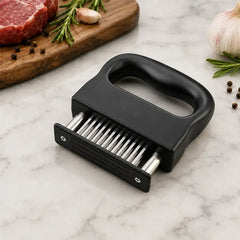 🥩 Frăgezitor Profesional de Carne cu 48 de Ace din Oțel Inoxidabil – Carne Mai Fragedă, Suculentă și Rapid Marinată!