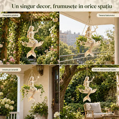✨ Transformă-ți grădina într-un basm! Ghiveci suspendat decorativ cu design artistic de poveste! 🌸🧚‍♀️