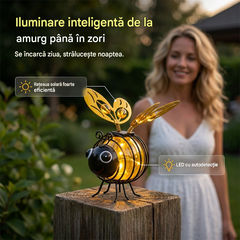 🌙🍃Lampă solară suspendată în formă de albină - strălucire caldă de culoare chihlimbar, fără pâlpâire, ideală pentru petreceri în grădină, camping sau camere pentru copii 🌞🌜