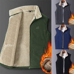 🔥【Korlátozott idejű akció】🧥 Férfi meleg polár mellény – báránygyapjú hatású béléssel (M–5XL)