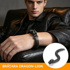 【Stil Masculin 2026】Brățară Gotică cu Solzi de Dragon și Închizătoare Cap de Dragon, Lanț Gros Retro Punk, 3 Lungimi Disponibile! 🐉⛓️