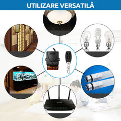 Comutator Telecomandă Fără Fir DC 9V-72V pentru Pompe și Lumini, Releu de Mare Putere 30A, Control prin Perete cu 2 Butoane ON/OFF