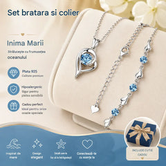 ✨✨Set bratara + colier din argint 925 Heart of the Ocean