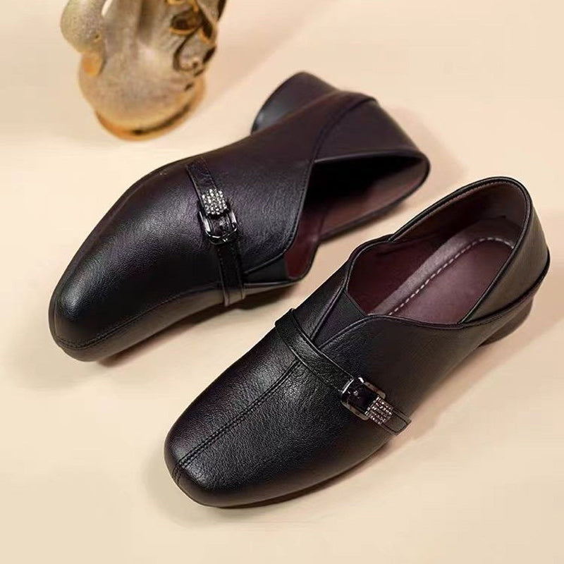 ✨【versiune nouă îmbunătățită!】👠 Pantofi eleganți cu toc gros din piele naturală