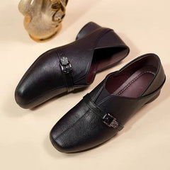 ✨【versiune nouă îmbunătățită!】👠 Pantofi eleganți cu toc gros din piele naturală