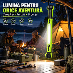 💡 Lampă Multifuncțională cu Afișaj Digital și Încărcare USB-C – Magneți puternici, cârlig integrat și lumina perfectă pentru garaj sau camping! 🛠️⛺