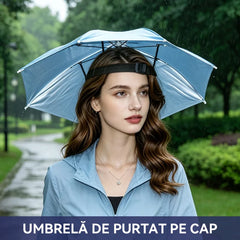 🛍️ Mâini Libere în Aer Liber! Pălărie Umbrelă Portabilă și Antivânt | Strat UV Gros