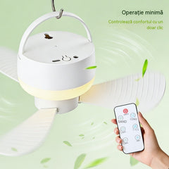 ⏰ Ofertă limitată: Ventilator de tavan reîncărcabil cu lumină LED! 🌬️✨ Include un cablu de alimentare de 1,5 metri.