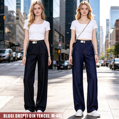 👖【Super moi!】Blugi moderni cu talie înaltă și croială dreaptă ✨