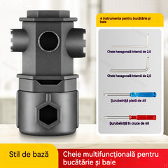 Cheie Universală 16 în 1 pentru Demontat Aerator și Cartuș Robinet, Instrument Multifuncțional pentru Baterii de Bucătărie și Baie