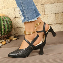 Pantofi Eleganți cu Broderie și Decupaje – Rafinament și Confort Fără Oboseală! ✨👠