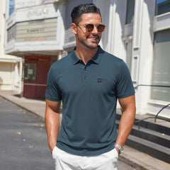 🏆【Nr.1 în topul vânzărilor din magazin】❄️Tricou POLO bărbătesc din mătase de gheață, modern și răcoros