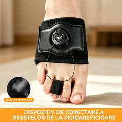 【Corecție Anatomică】Dispozitiv Profesional cu Cadran Rotativ pentru Îndreptarea Degetelor de la Picioare, Atelă pentru Degete Ciocan sau Suprapuse, 3 Specificații! 👣✨