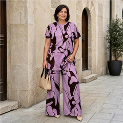 🛍️ Elegant și Lejer! Set Plus Size de Vară cu Imprimeu Geometric Modern | S-5XL