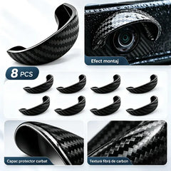 🚗 Protecție Ploaie pentru Camere Auto (Set 4+4 CADOU – Total 8 Bucăți) – Cifru Carbon, Vedere Clară la Mersul Înapoi!