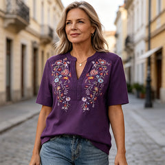 【S-2XL】Bluză damă cu broderie elegantă 2026｜Confortabilă și ușor de asortat｜Stil feminin