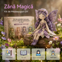 ✨🧚‍♀️ Colecția “Cusături de poveste” – Set DIY pentru păpușă zână din patchwork