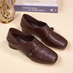 ✨【versiune nouă îmbunătățită!】👠 Pantofi eleganți cu toc gros din piele naturală