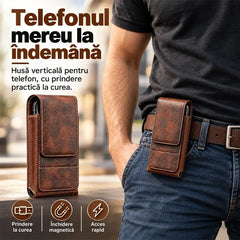 📱 Husă Verticală de Curea pentru Telefon (Până la 7 inch) – Închidere magnetică silențioasă, acces rapid și eliberarea mâinilor! 🛠️🧰
