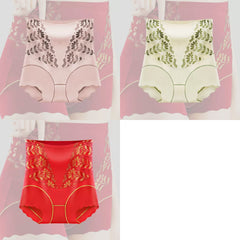 🌸【Set de 3】Pantaloni cu talie înaltă care controlează abdomenul 🩲 💖